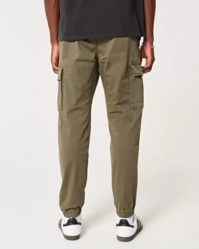 Pantaloni cargo in twill rilassati