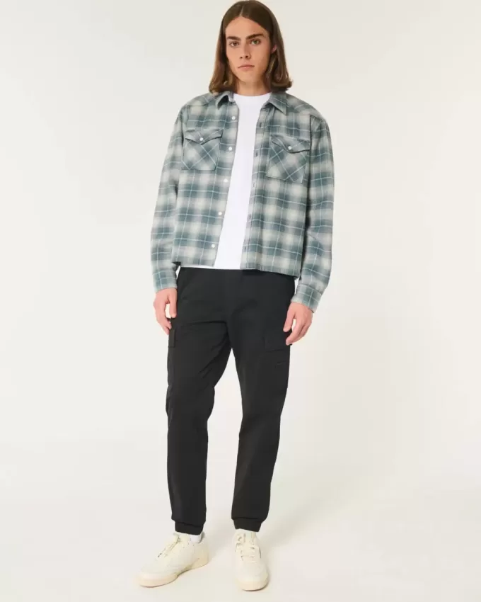 Pantaloni cargo in twill rilassati