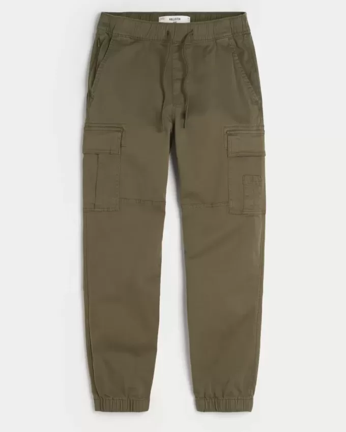 Pantaloni cargo in twill rilassati