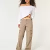 Pantaloni cargo larghi a vita bassa