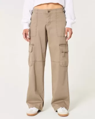 Pantaloni cargo larghi a vita bassa