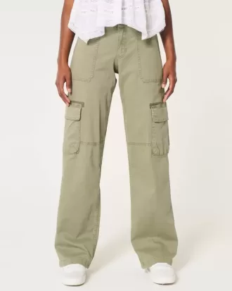 Pantaloni cargo larghi a vita bassa