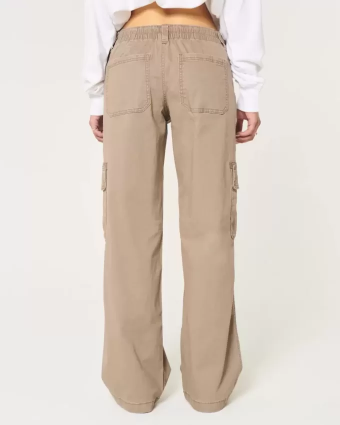 Pantaloni cargo larghi a vita bassa