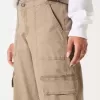 Pantaloni cargo larghi a vita bassa