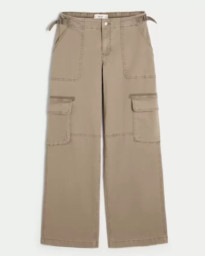 Pantaloni cargo larghi a vita bassa