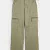 Pantaloni cargo larghi a vita bassa