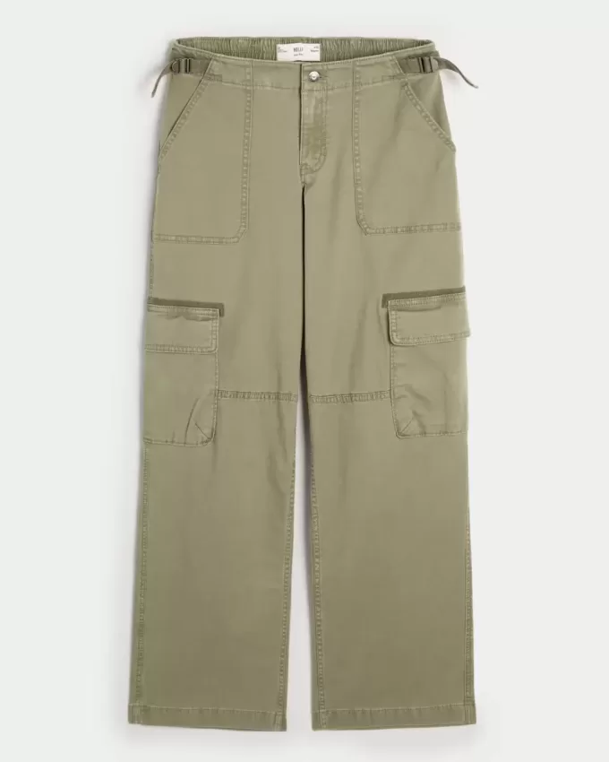 Pantaloni cargo larghi a vita bassa