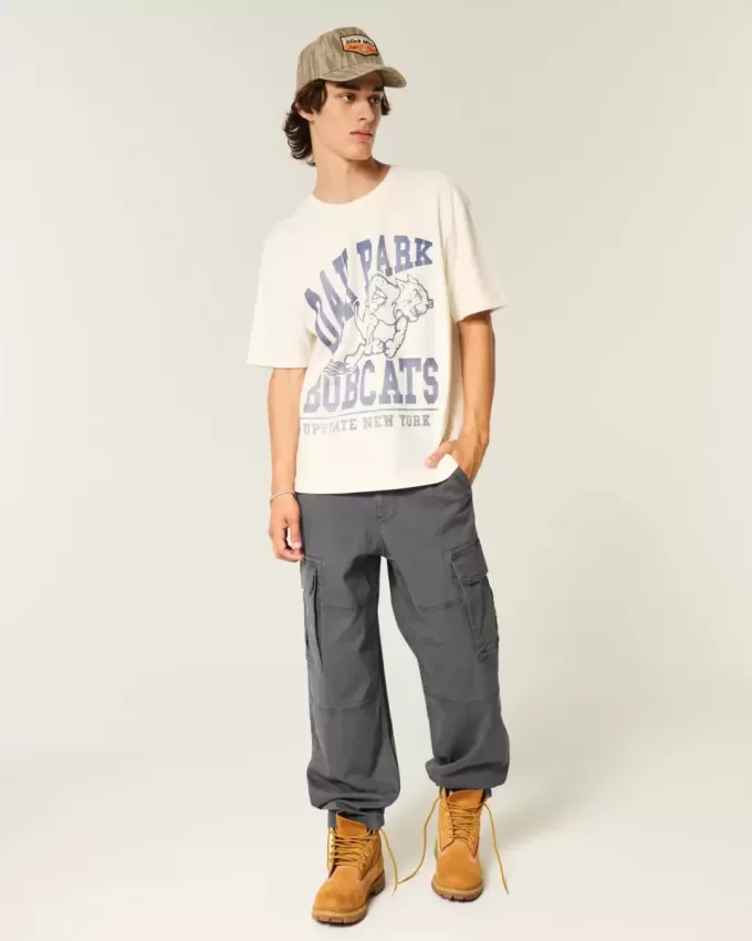Pantaloni cargo larghi da skater