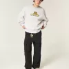 Pantaloni cargo larghi da skater