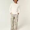 Pantaloni cargo larghi da skater mimetici