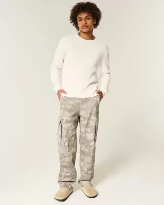 Pantaloni cargo larghi da skater mimetici