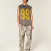 Pantaloni cargo larghi da skater mimetici