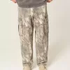 Pantaloni cargo larghi da skater mimetici