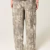 Pantaloni cargo larghi da skater mimetici
