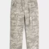 Pantaloni cargo larghi da skater mimetici