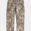 Pantaloni cargo mimetici larghi e pesanti