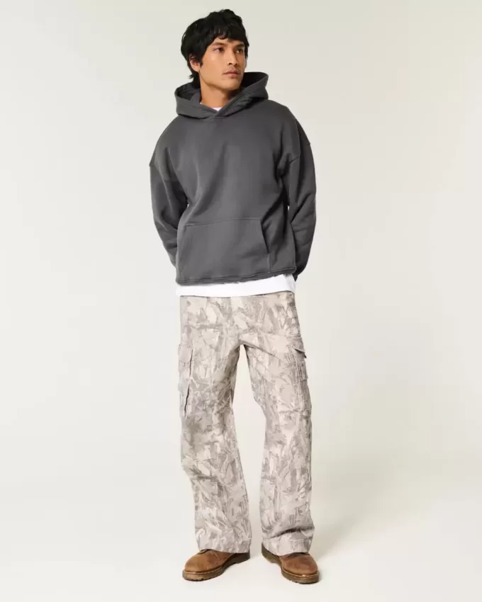 Pantaloni cargo mimetici super larghi