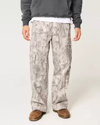 Pantaloni cargo mimetici super larghi