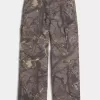 Pantaloni cargo mimetici super larghi