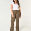 Pantaloni cargo rilassati a vita media