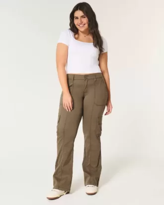 Pantaloni cargo rilassati a vita media