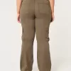 Pantaloni cargo rilassati a vita media