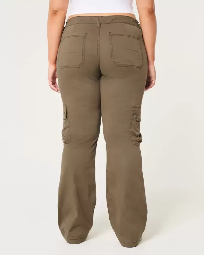 Pantaloni cargo rilassati a vita media