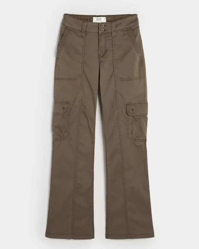 Pantaloni cargo rilassati a vita media