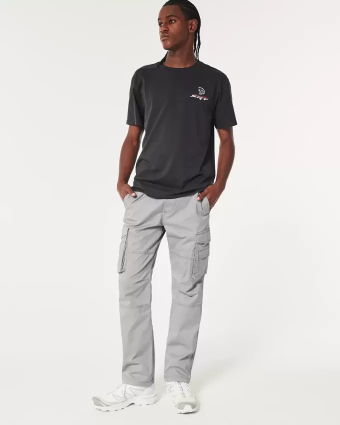 Pantaloni cargo slim dritti