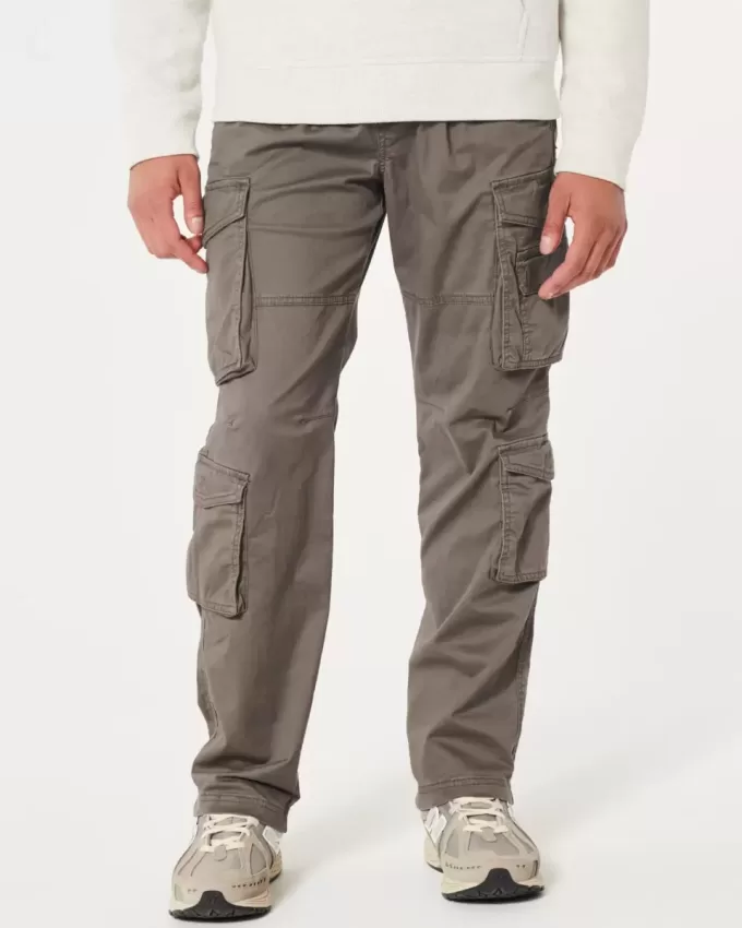 Pantaloni cargo slim dritti