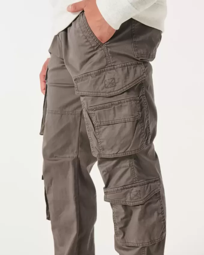 Pantaloni cargo slim dritti