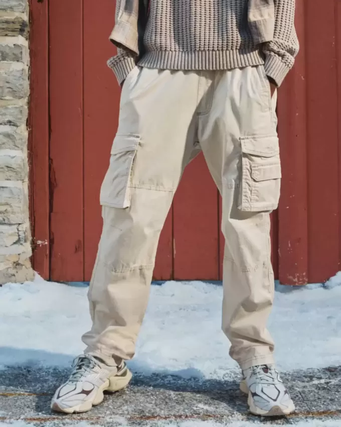 Pantaloni cargo slim dritti