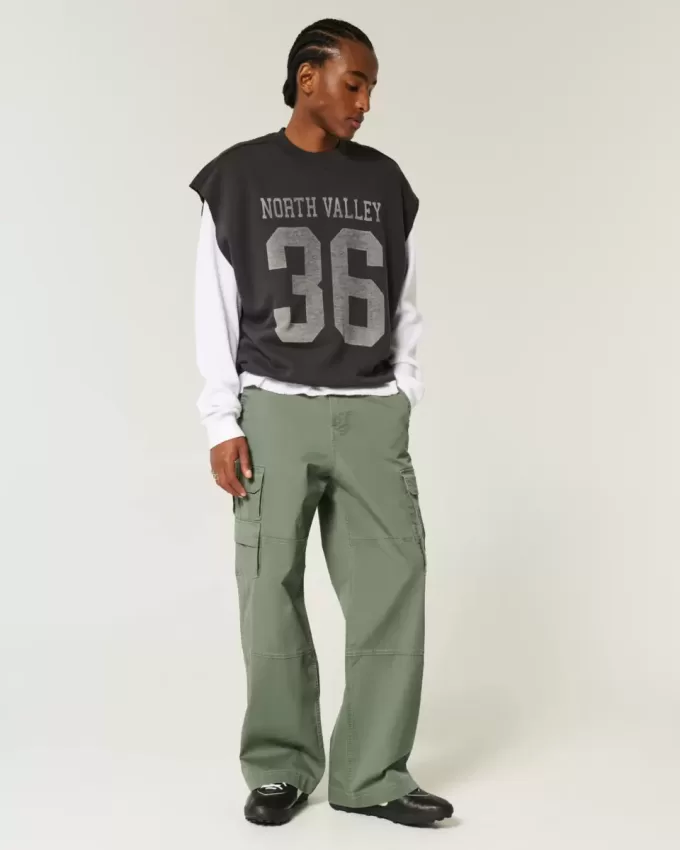 Pantaloni cargo super larghi