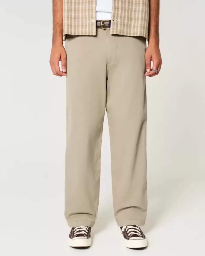 Pantaloni chino larghi