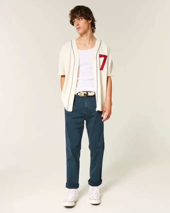 Pantaloni chino slim dritti