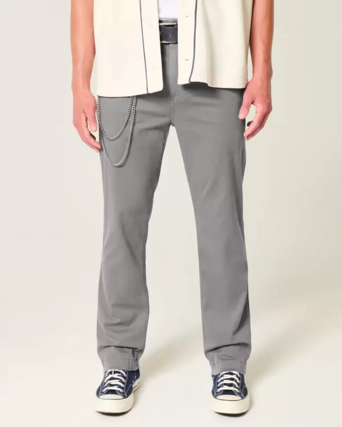 Pantaloni chino slim dritti