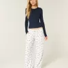 Pantaloni comodi a coste con gamba larga