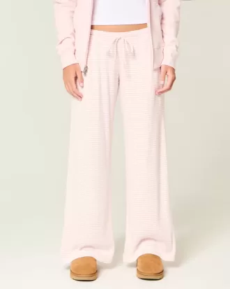 Pantaloni comodi a coste con gamba larga