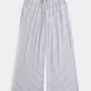 Pantaloni comodi a coste con gamba larga