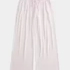 Pantaloni comodi a coste con gamba larga