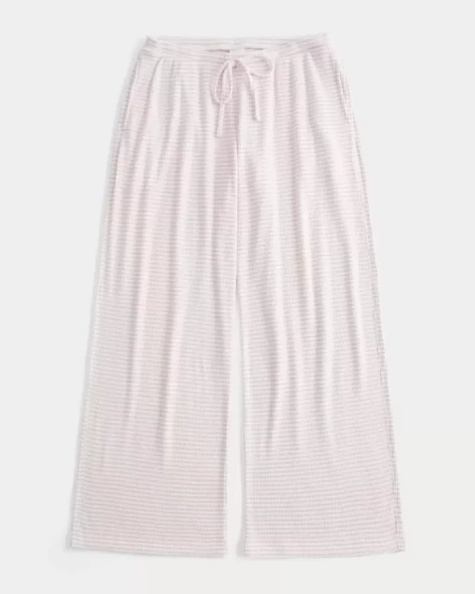 Pantaloni comodi a coste con gamba larga