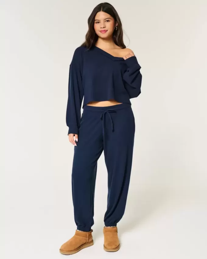 Pantaloni da jogging a nido d’ape Gilly Hicks Relaxed