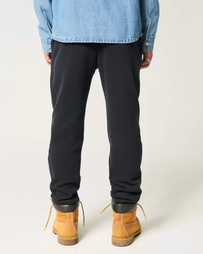 Pantaloni da jogging in pile con grafica alpina rilassata
