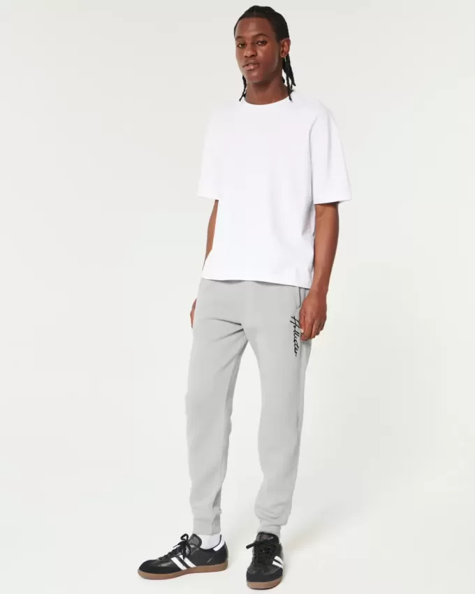 Pantaloni da jogging in pile con logo rilassato