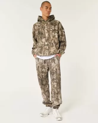 Pantaloni da jogging in pile con logo rilassato