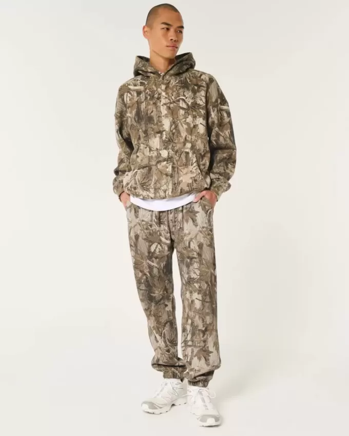 Pantaloni da jogging in pile con logo rilassato