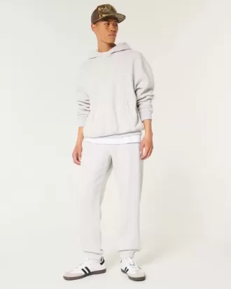 Pantaloni da jogging in pile con logo rilassato
