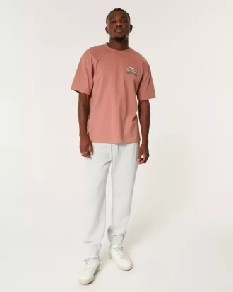 Pantaloni da jogging in pile con logo rilassato
