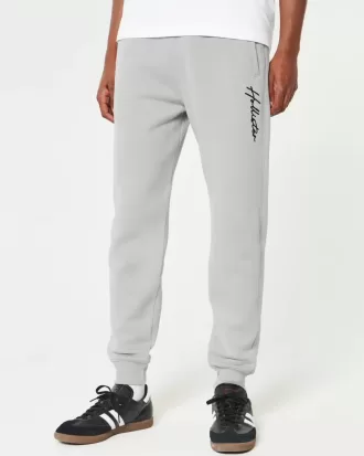 Pantaloni da jogging in pile con logo rilassato