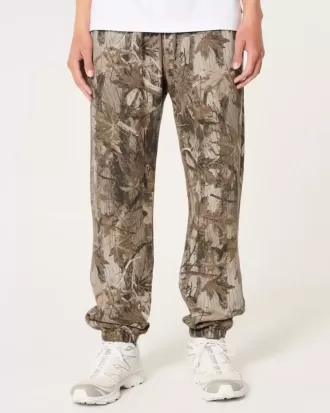 Pantaloni da jogging in pile con logo rilassato